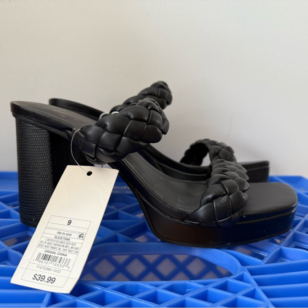 A New Day Women's Tiana Block Heels size 9 black